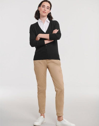 Russell Athletic Collection Russell Collection Ladies VNeck Cardigan