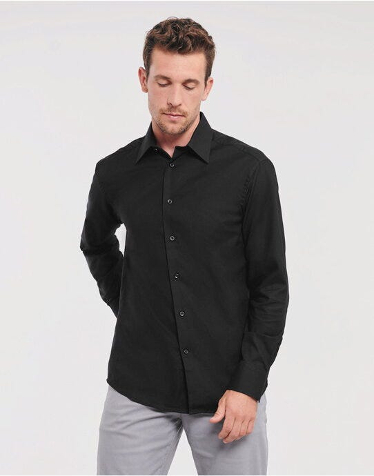 Russell Athletic Collection Russell Collection Men LS Tailor Oxford