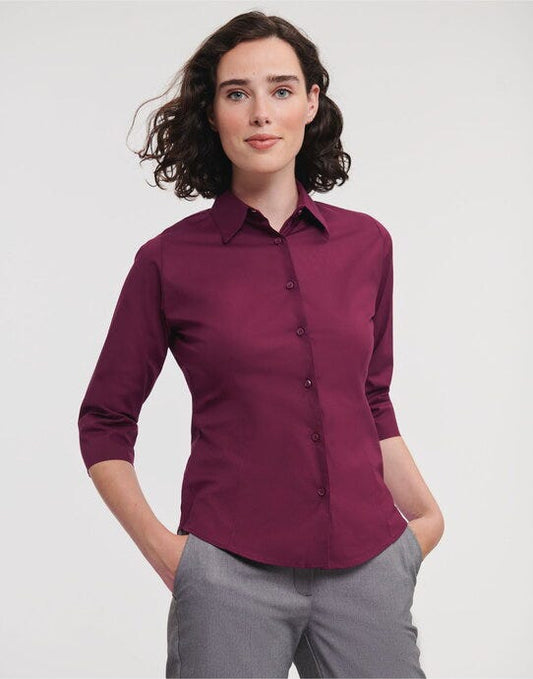 Russell Athletic Collection Russell Collection Lady 3/4 Stretch Shrt