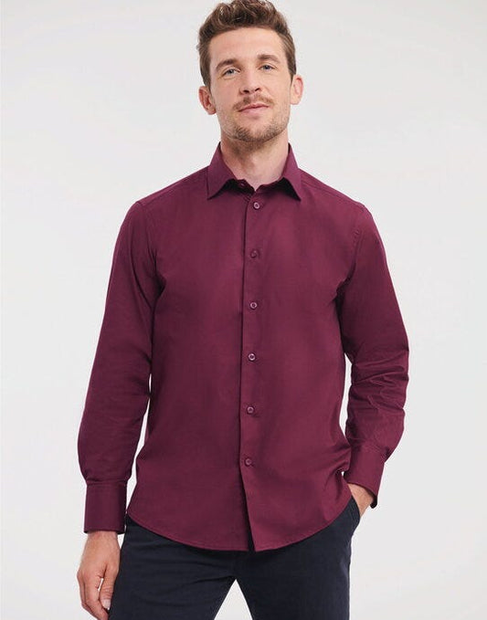 Russell Athletic Collection Russell Collection Mens LS Stretch Shirt