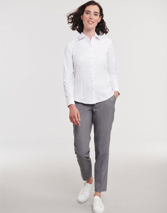Russell Athletic Collection Russell Collection Lady LS H'Bone Shirt