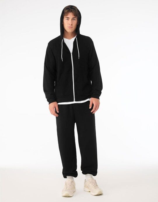 Bella + Canvas Canvas Unisex Fleece Zip-Up Hoodie