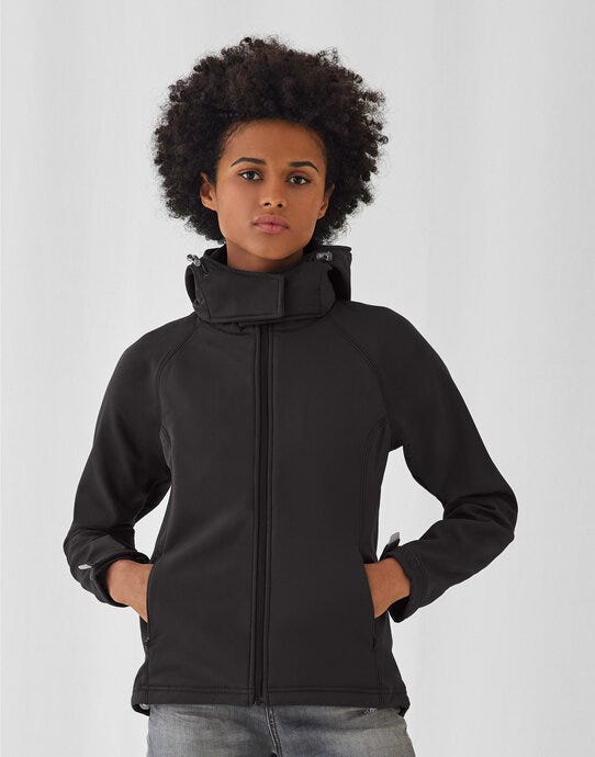 B&C Women's Hooded 3-Layer Softshell