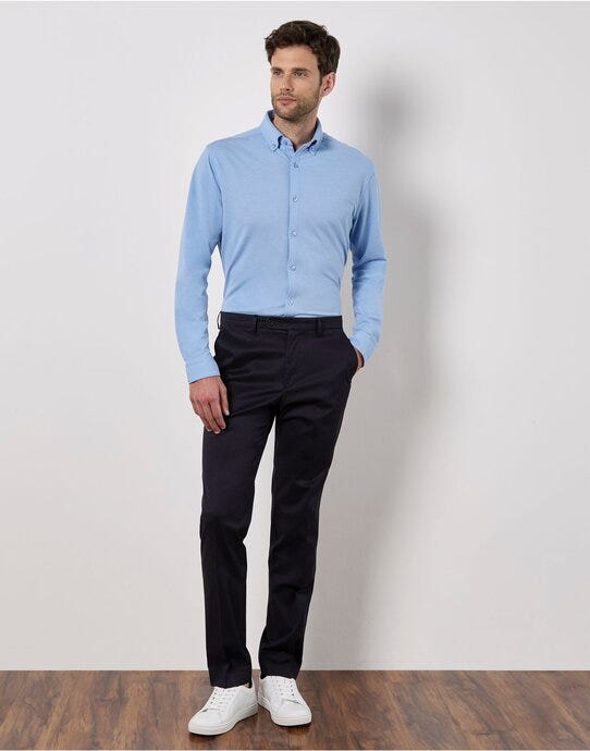 Kustom Kit Mens LS Superwash Pique Shirt