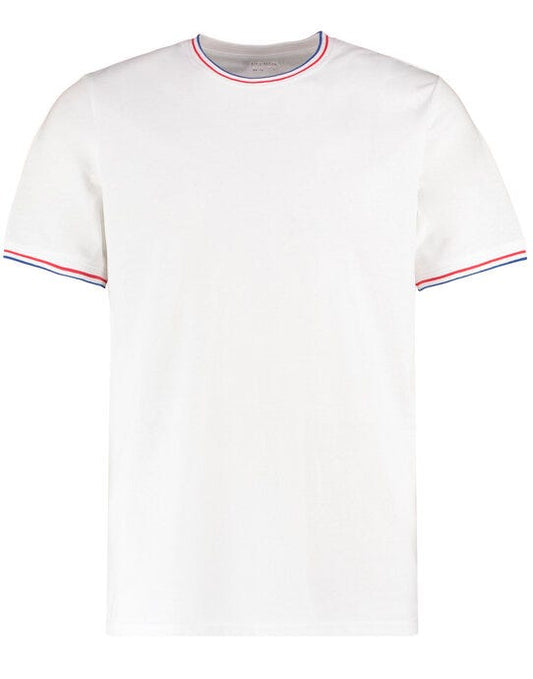 Kustom Kit Mens Fashion Fit Tipped Tee