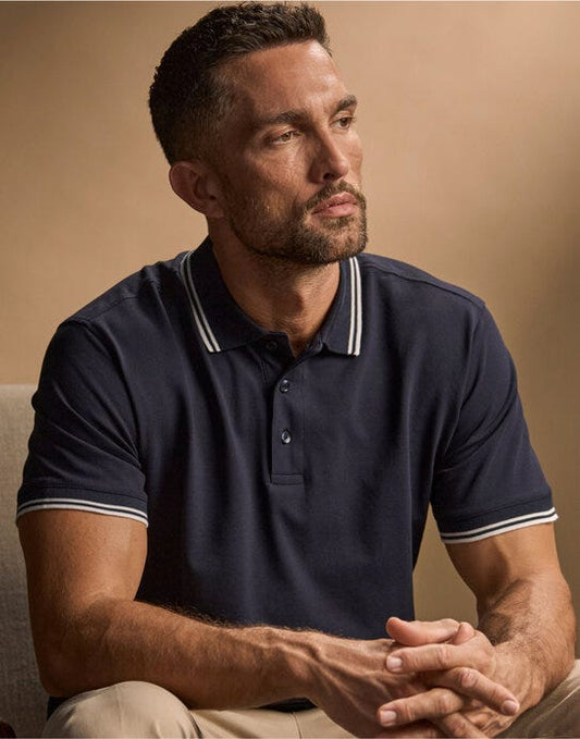 Tee Jays Mens Luxury Stripe Stretch Polo