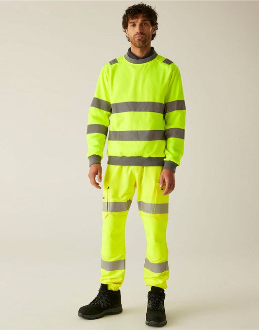 Regatta High Visibility Regatta Hi-Vis Pro Contract Crew Sweat