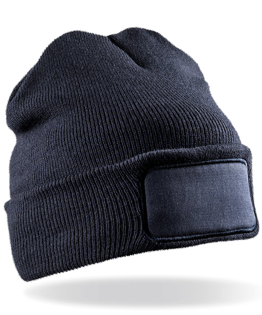 Recycled double knit printers beanie RC927