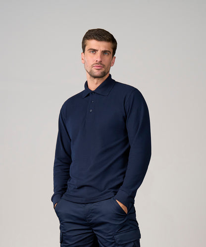 Pro long sleeve polo - White