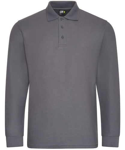 Pro long sleeve polo - Solid Grey