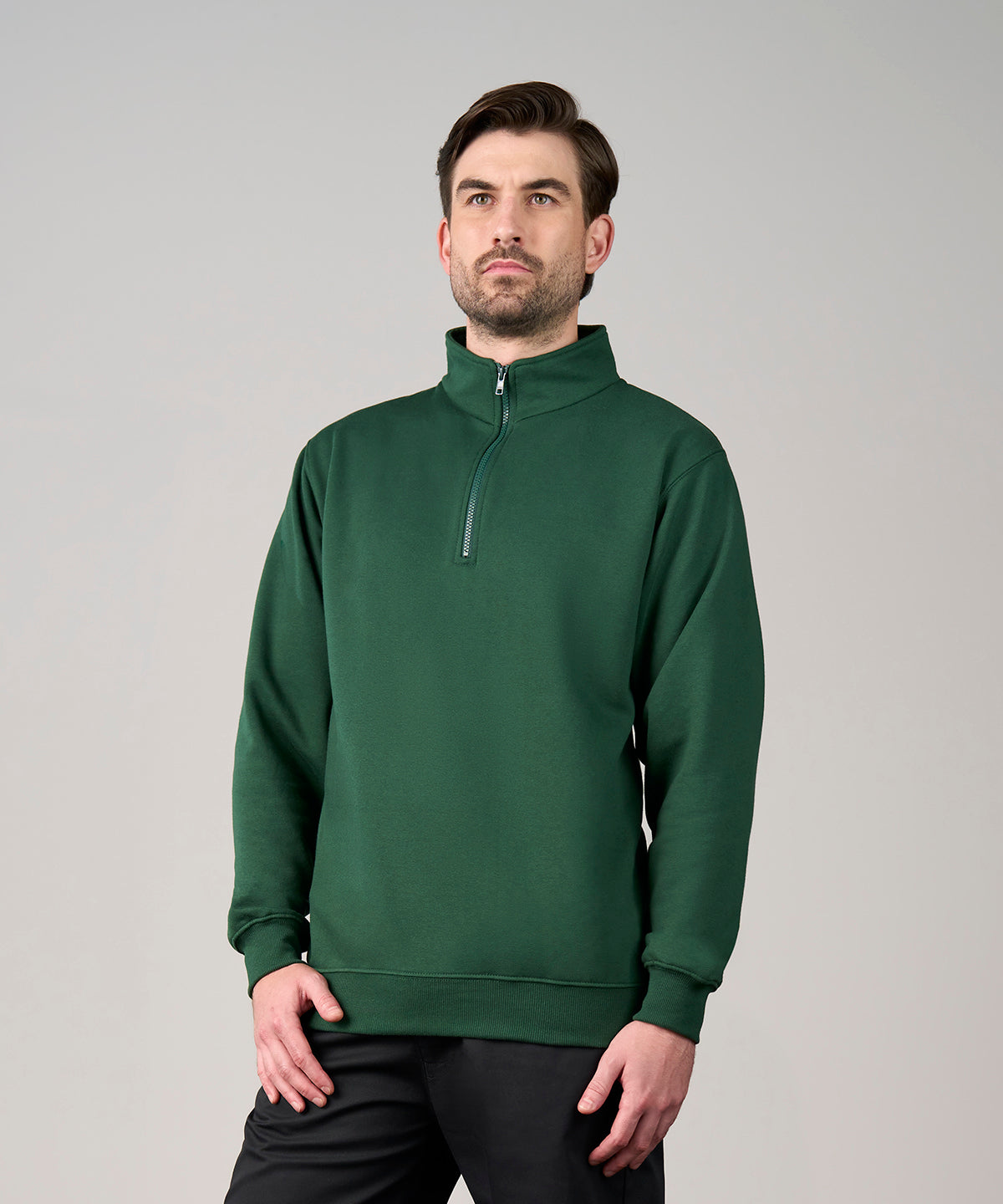 Pro ¼-neck zip sweatshirt - Solid Grey