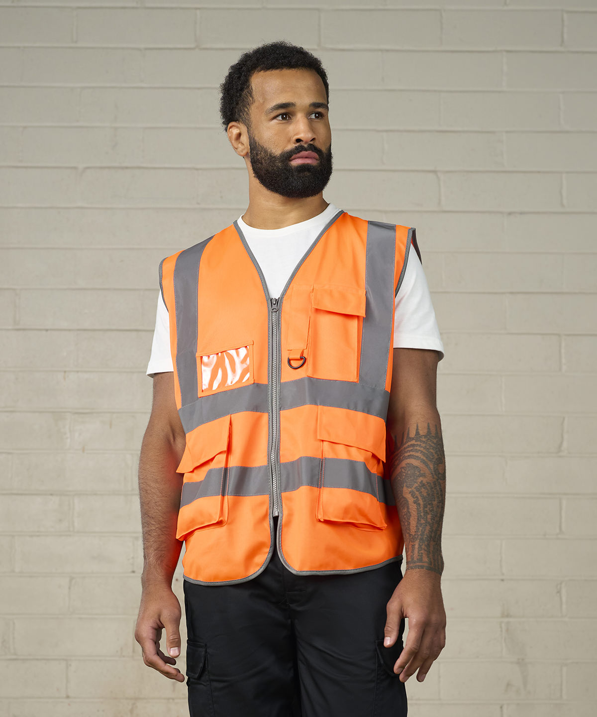 Executive waistcoat - HV Yellow/Royal Blue