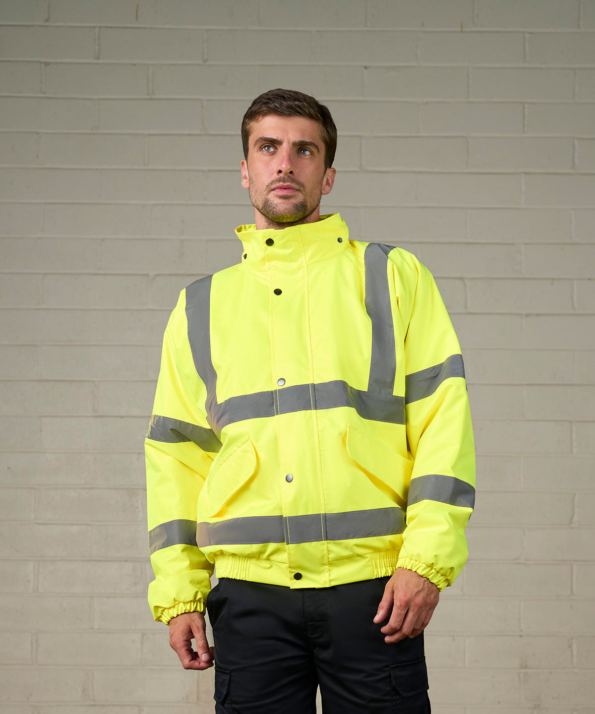 High visibility bomber jacket - HV Yellow
