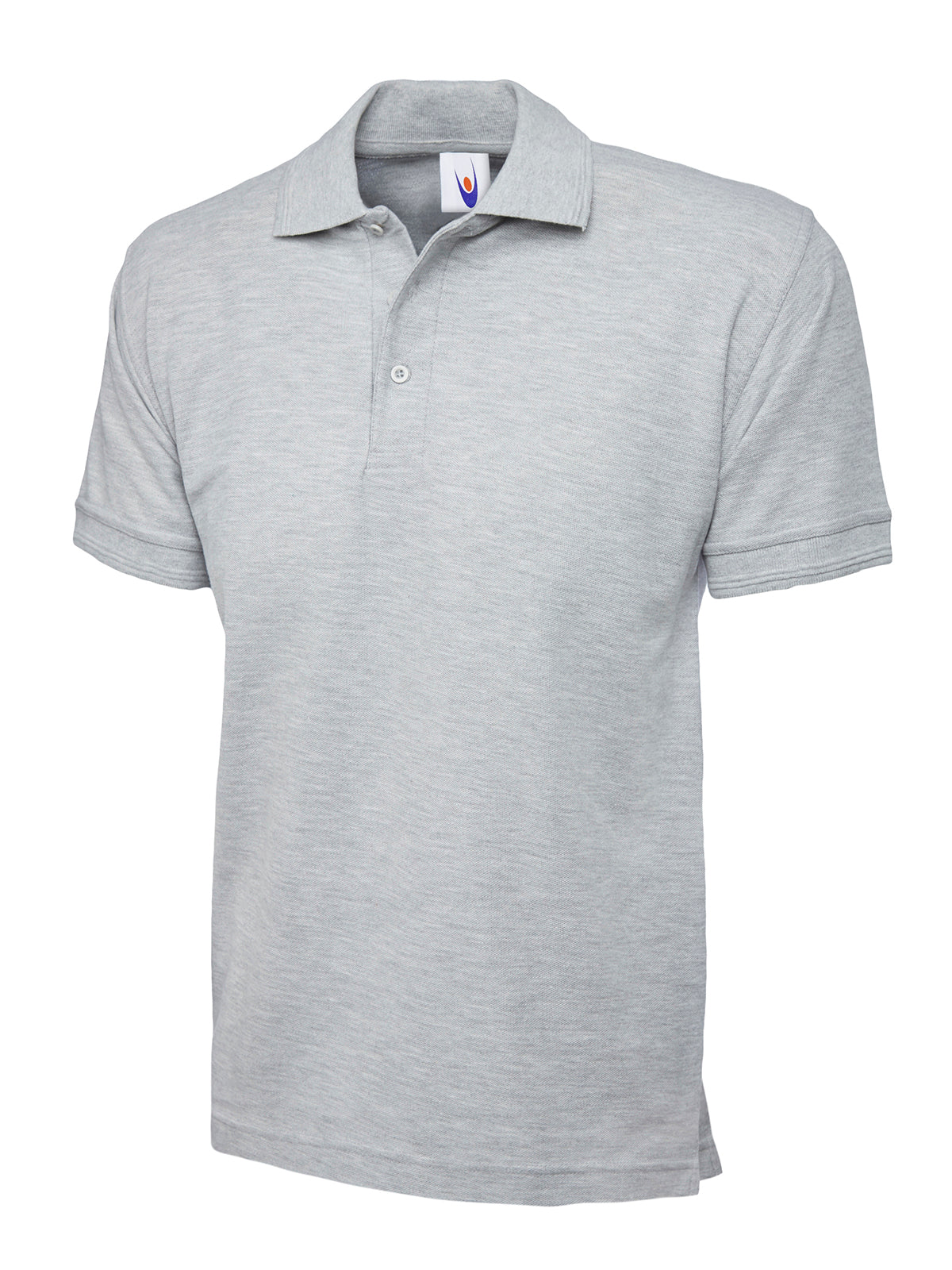 Heavyweight Poloshirt - Heather Grey