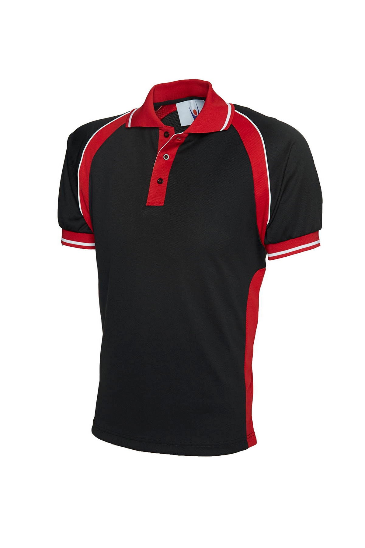 Sports Poloshirt - Black/Red