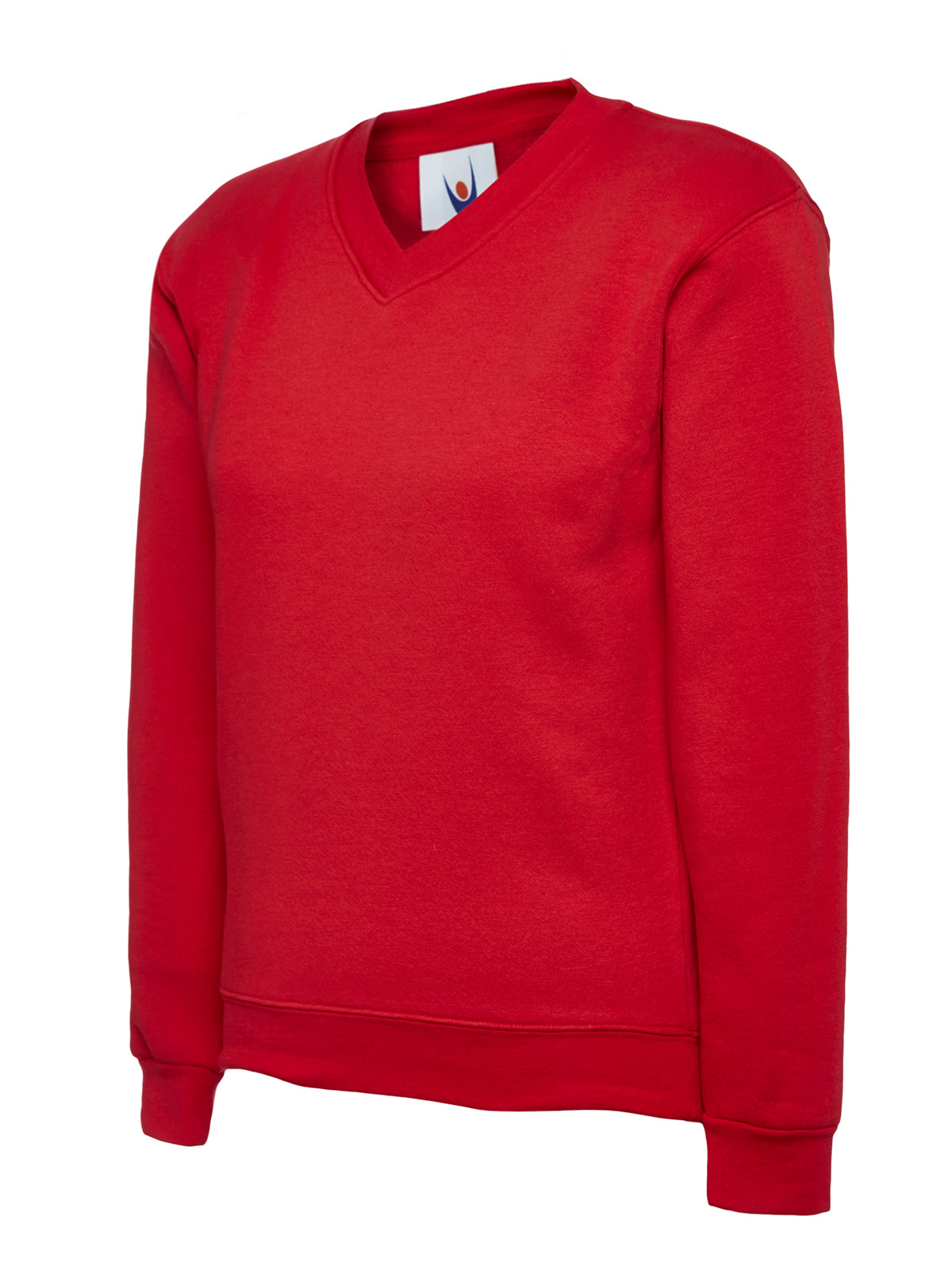 Childrens V Neck Sweatshirt - Red