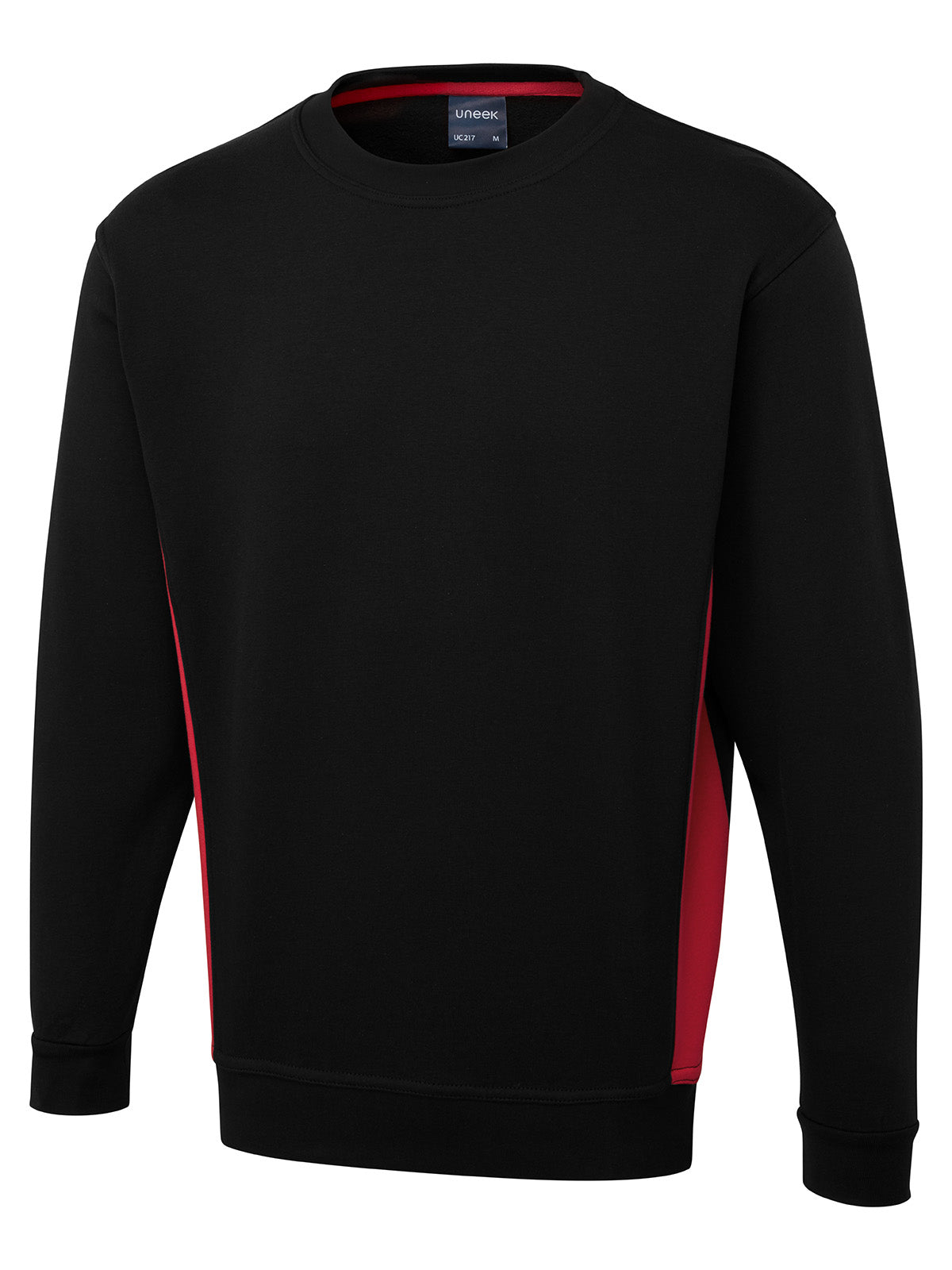 Two Tone Crew New Sweatshirt - Black/Red