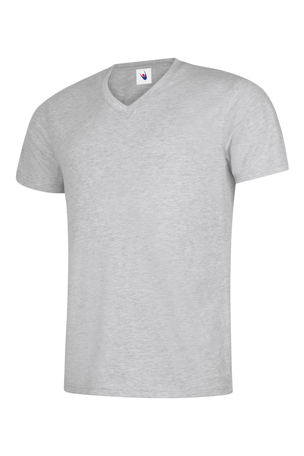 Classic V Neck T-shirt - Heather Grey