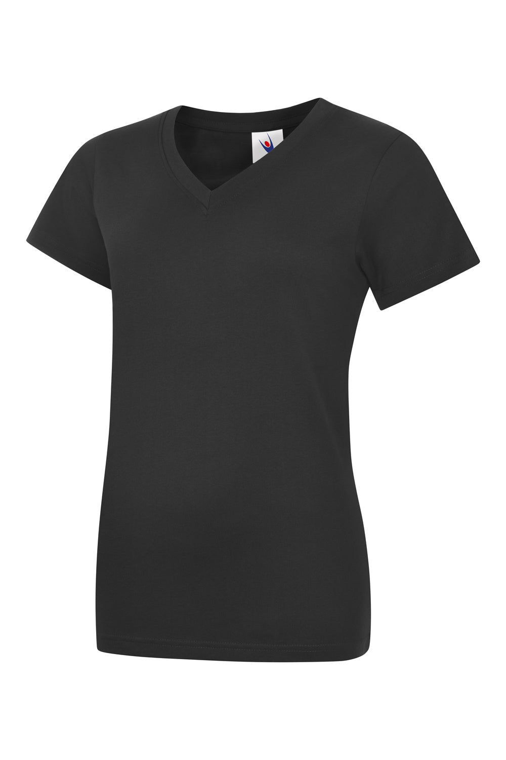 Ladies Classic V Neck T Shirt - Black