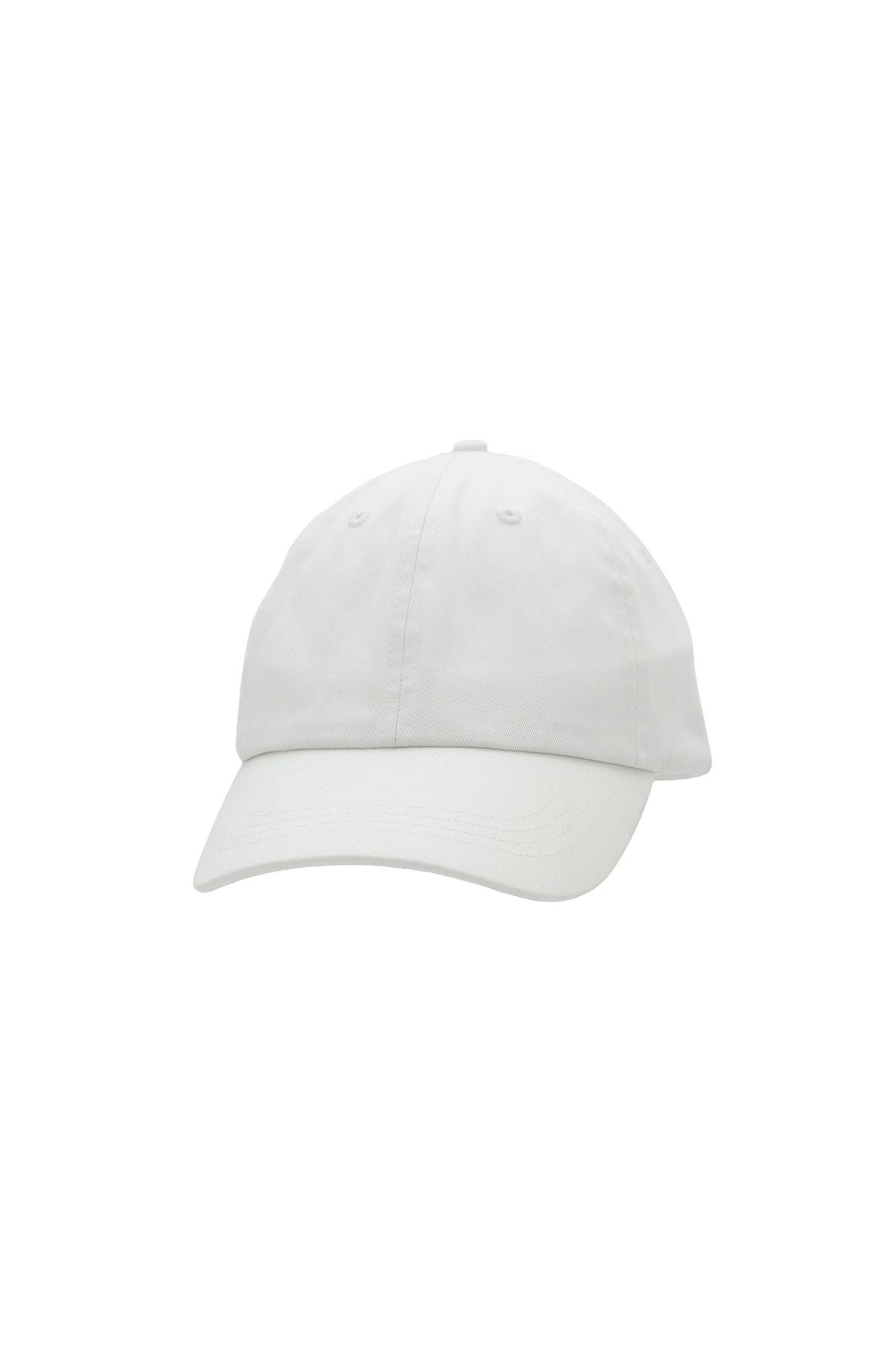 6 Panel Low Profile Dad Cap - White