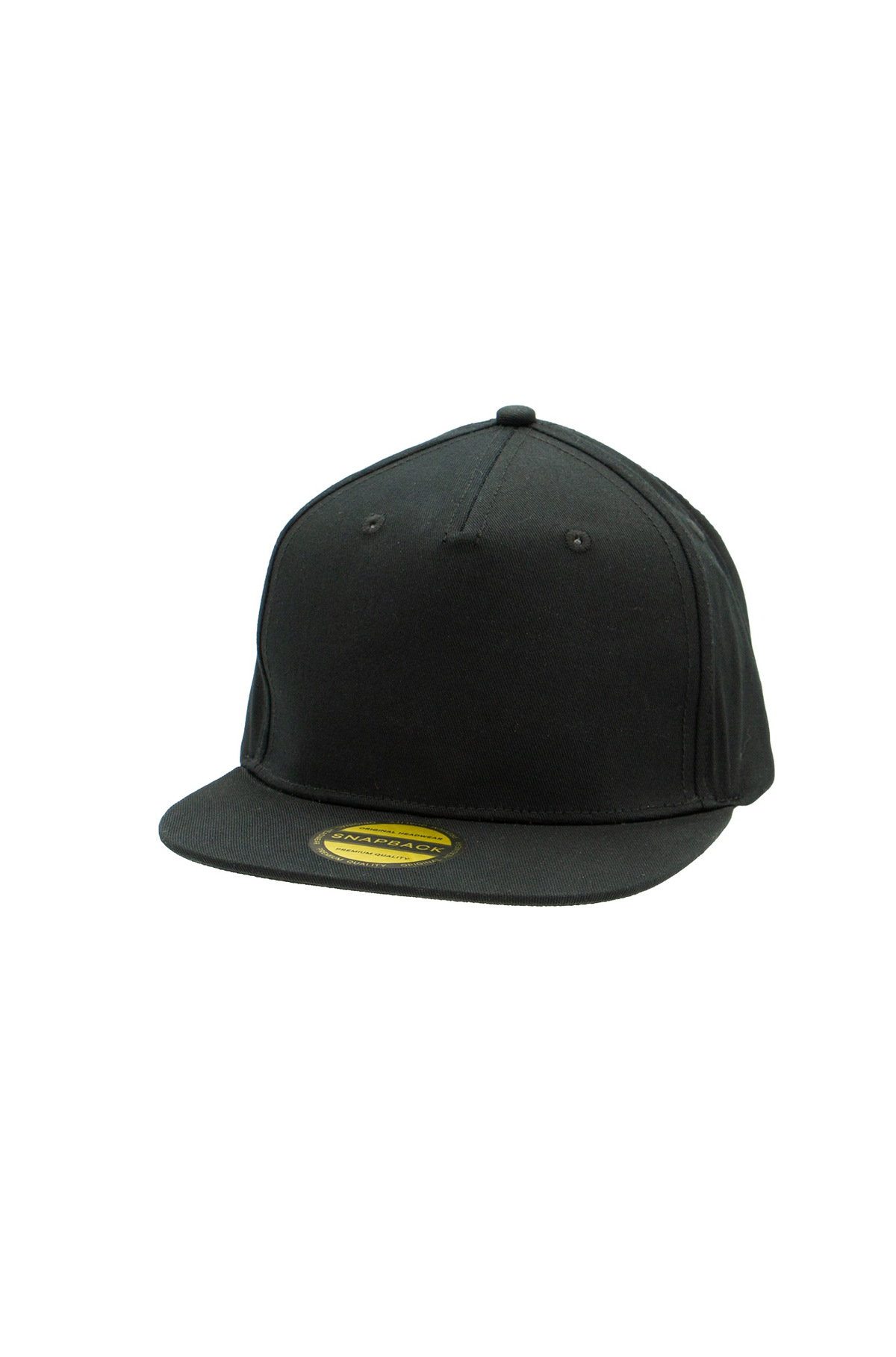 Original Snapback 5 Panel Cap - Black