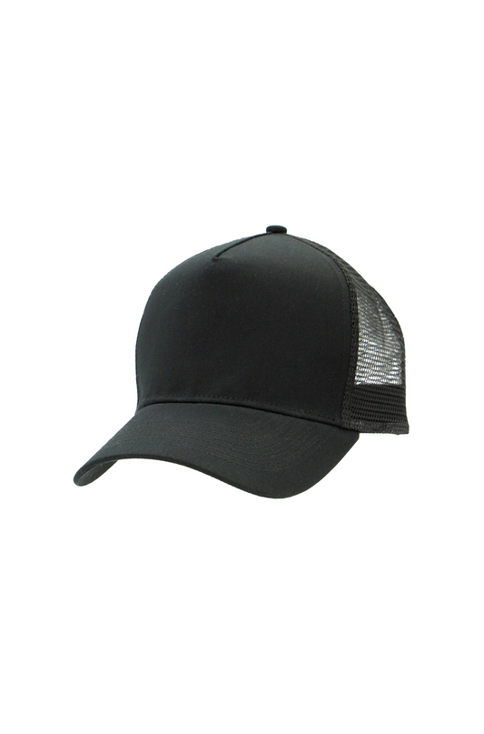 Snapback Trucker Cap - Black/Black