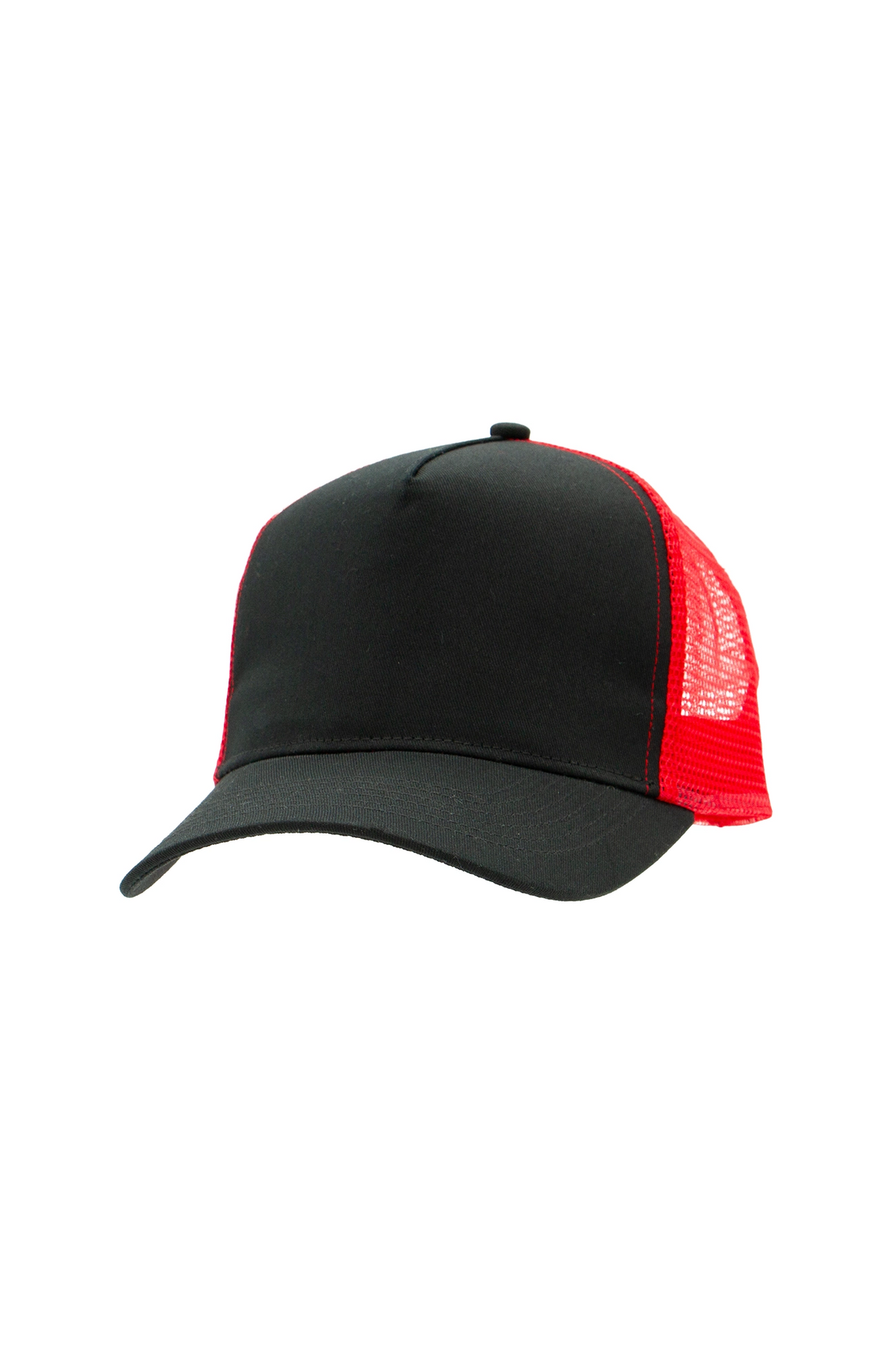 Snapback Trucker Cap - Black/Red