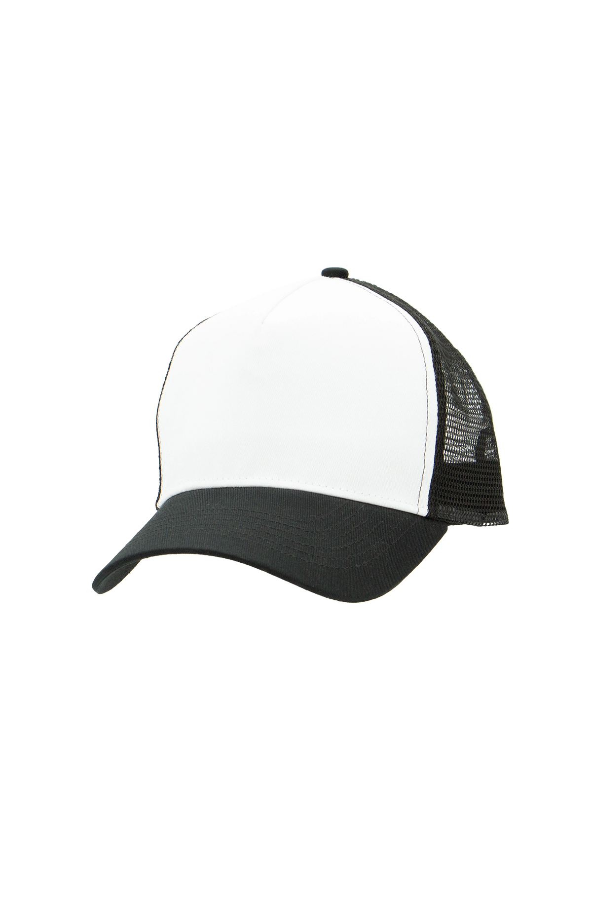 Snapback Trucker Cap - White/Black