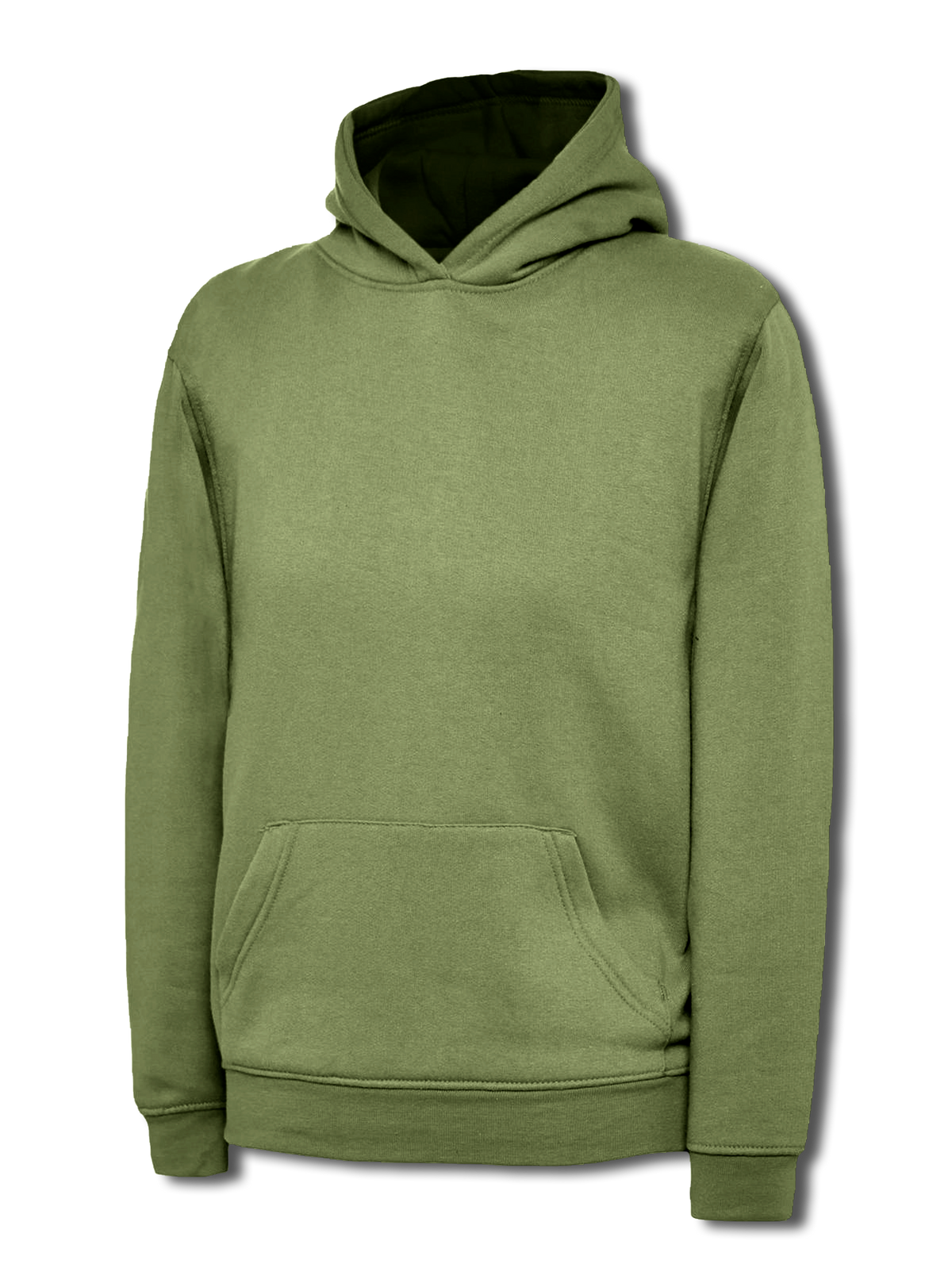 Childrens Hooded Sweatshirt - Military Green