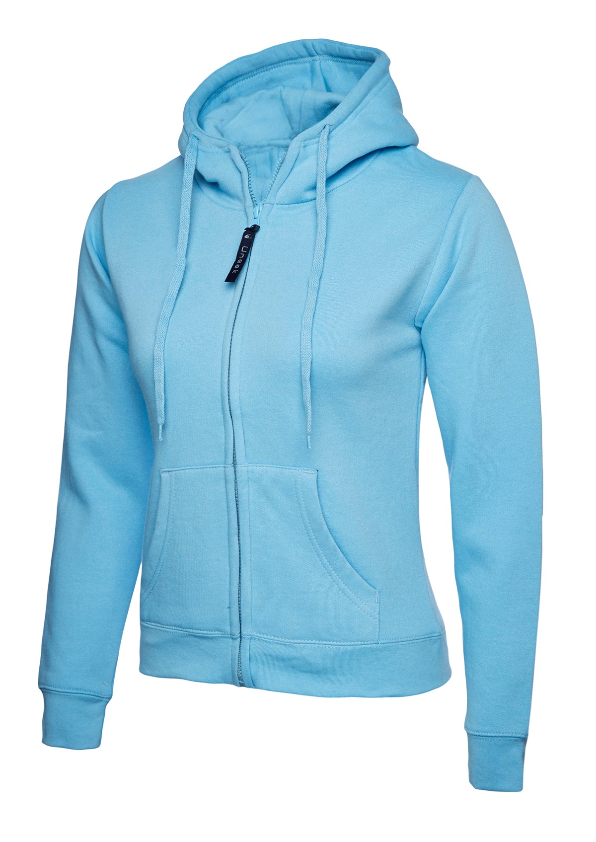 Ladies Classic Full Zip Hooded Sweatshirt - Sky