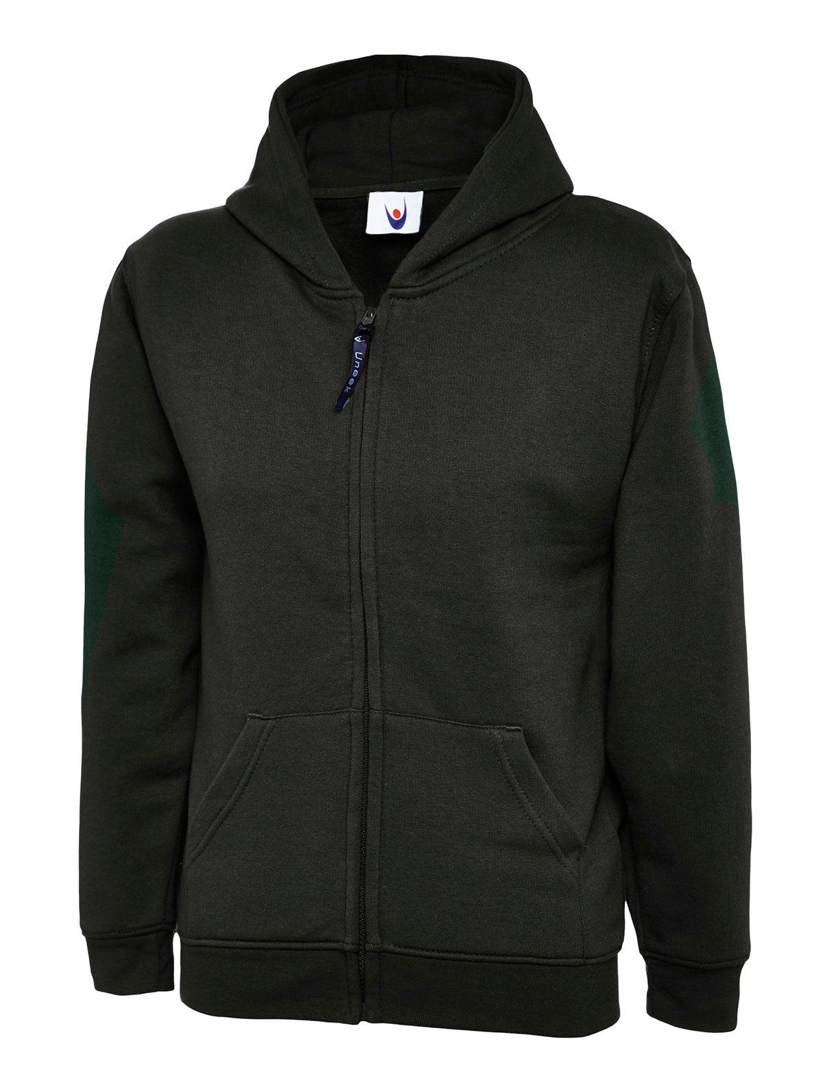 Childrens Classic Full Zip Hooded Sweatshirt - Black