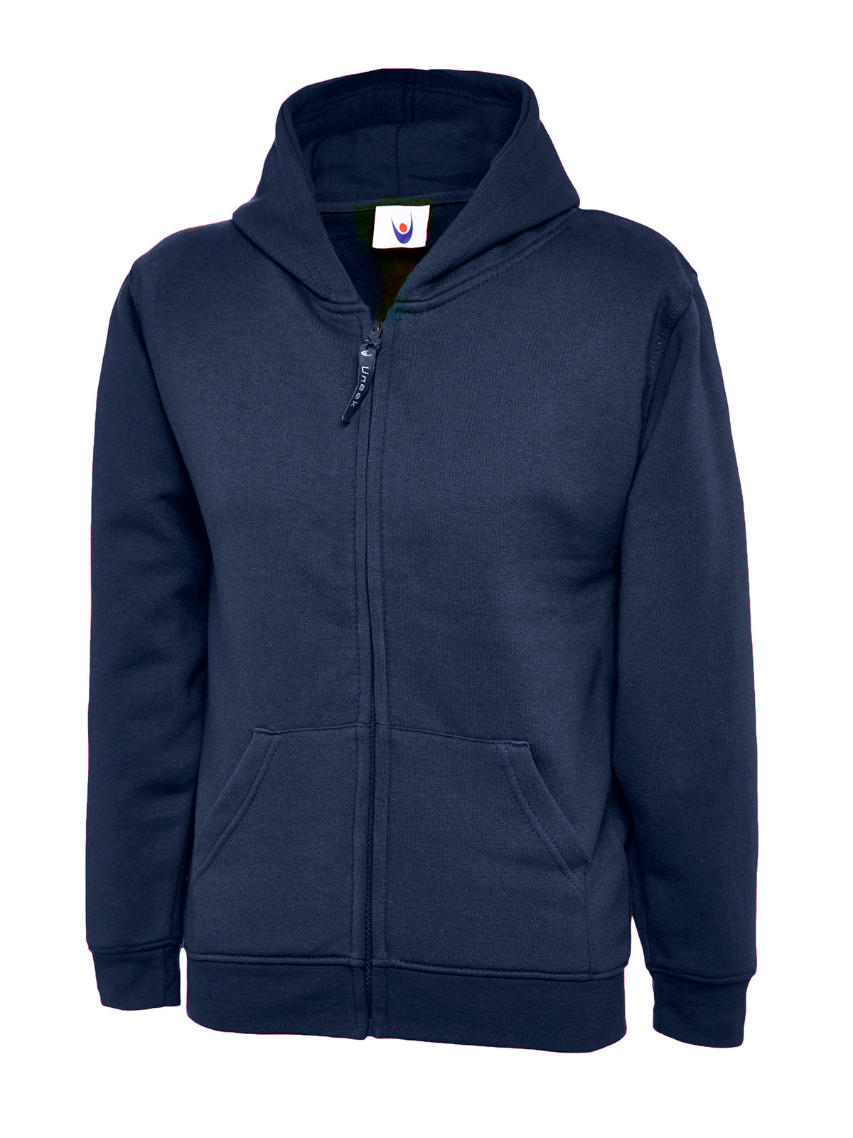Childrens Classic Full Zip Hooded Sweatshirt - Navy