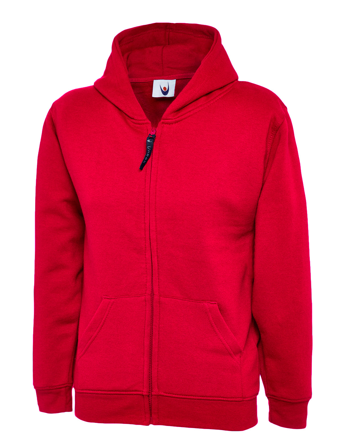 Childrens Classic Full Zip Hooded Sweatshirt - Red