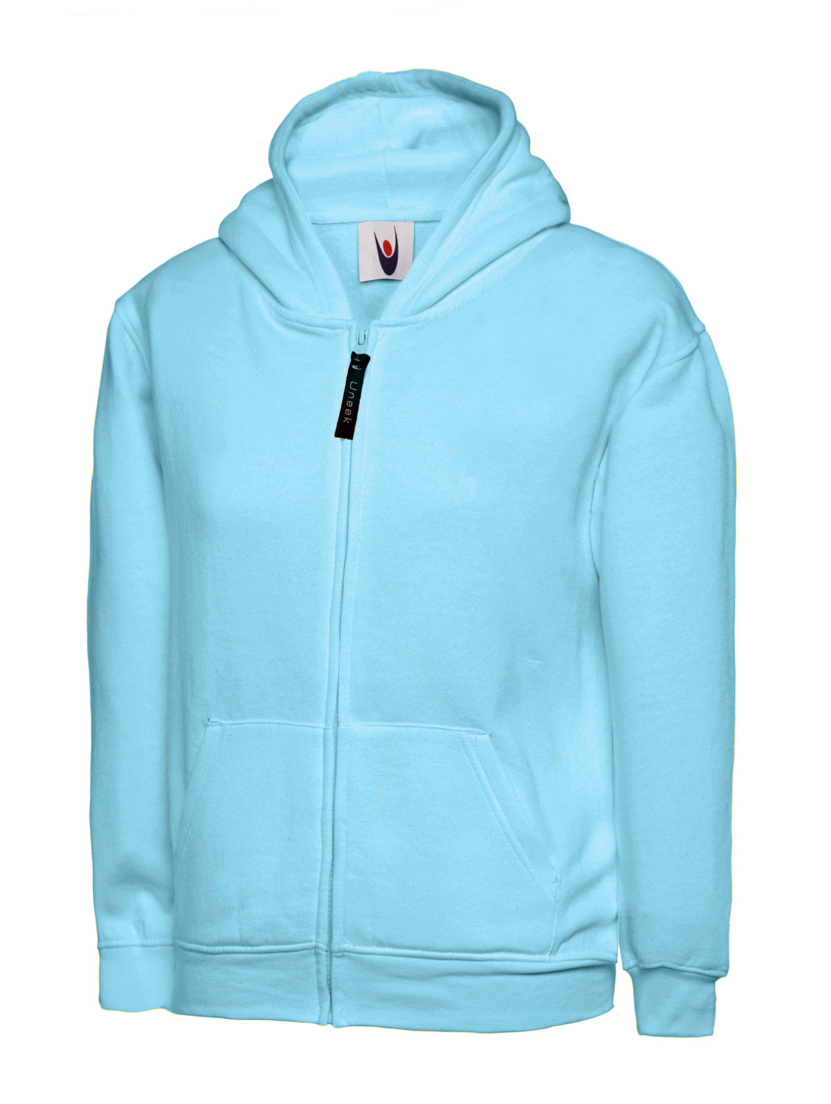 Childrens Classic Full Zip Hooded Sweatshirt - Sky
