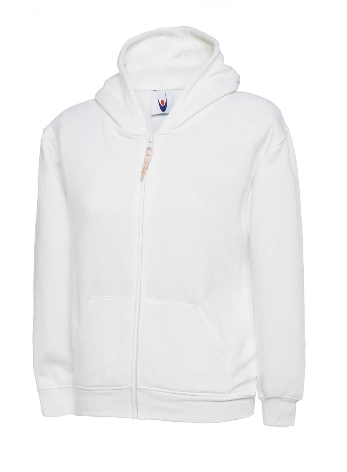 Childrens Classic Full Zip Hooded Sweatshirt - White