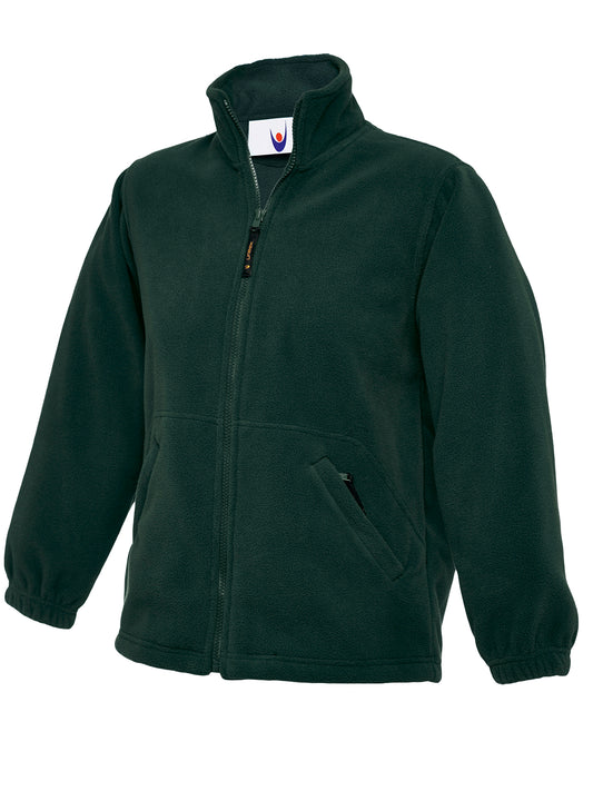 Childrens Full Zip Micro Fleece Jacket - Bottle Green