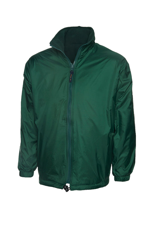 Premium Reversible Fleece Jacket - Bottle Green