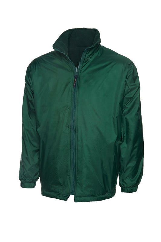 Childrens Reversible Fleece Jacket - Bottle Green