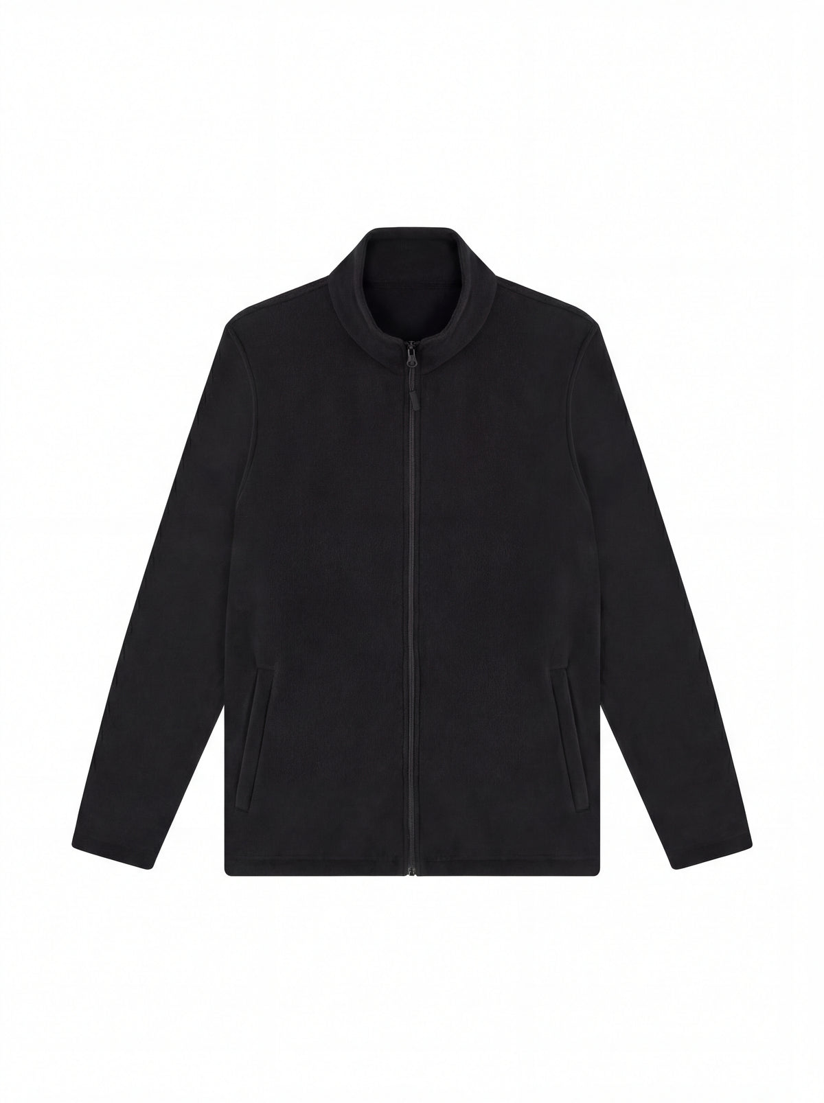 Lightweight Full Zip Microfleece Jacket - Black