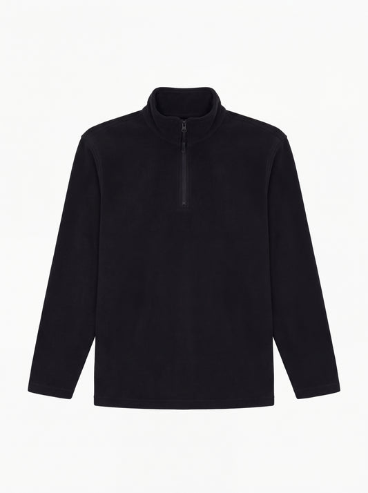 Lightweight Quarter Zip Microfleece Jacket - Black