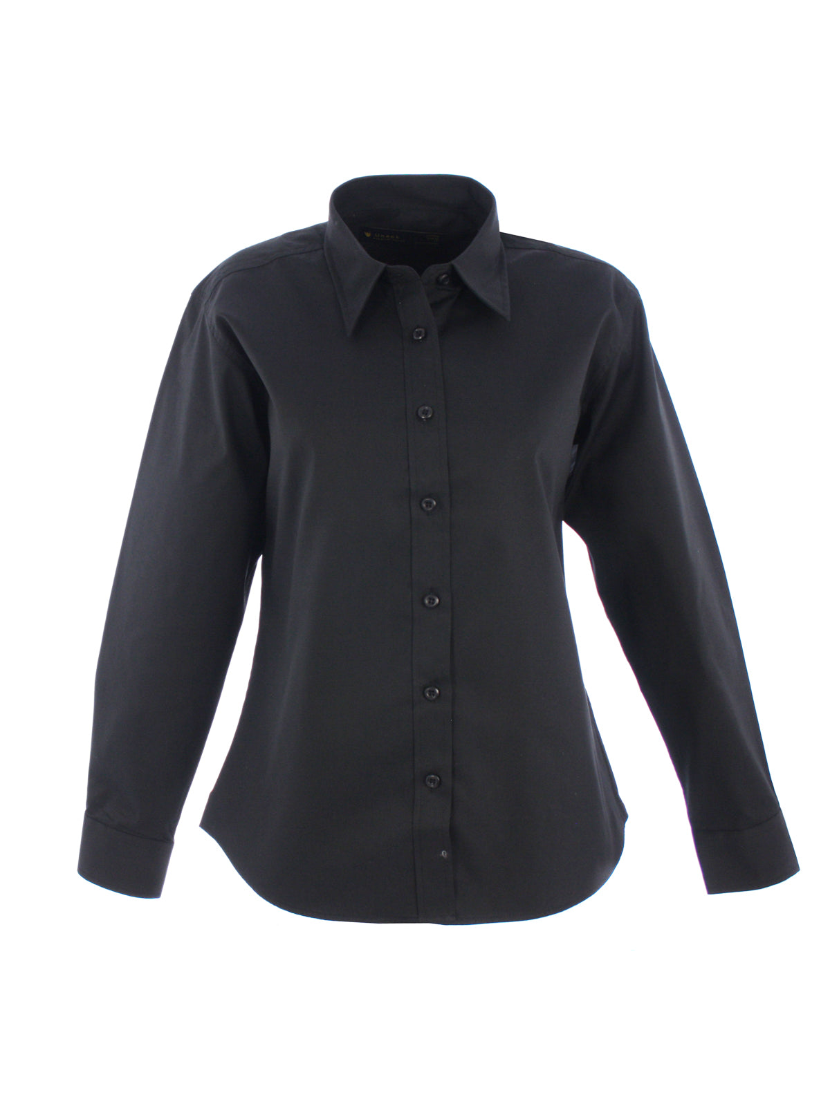 Ladies Pinpoint Oxford Full Sleeve Shirt - Black