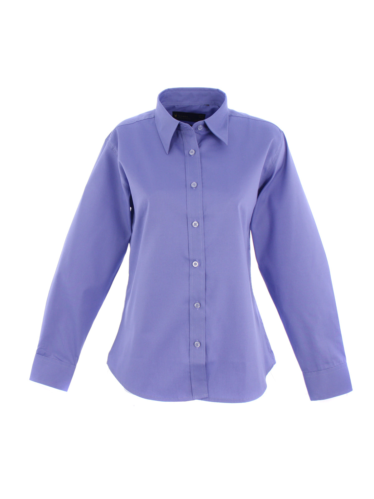 Ladies Pinpoint Oxford Full Sleeve Shirt - Mid Blue