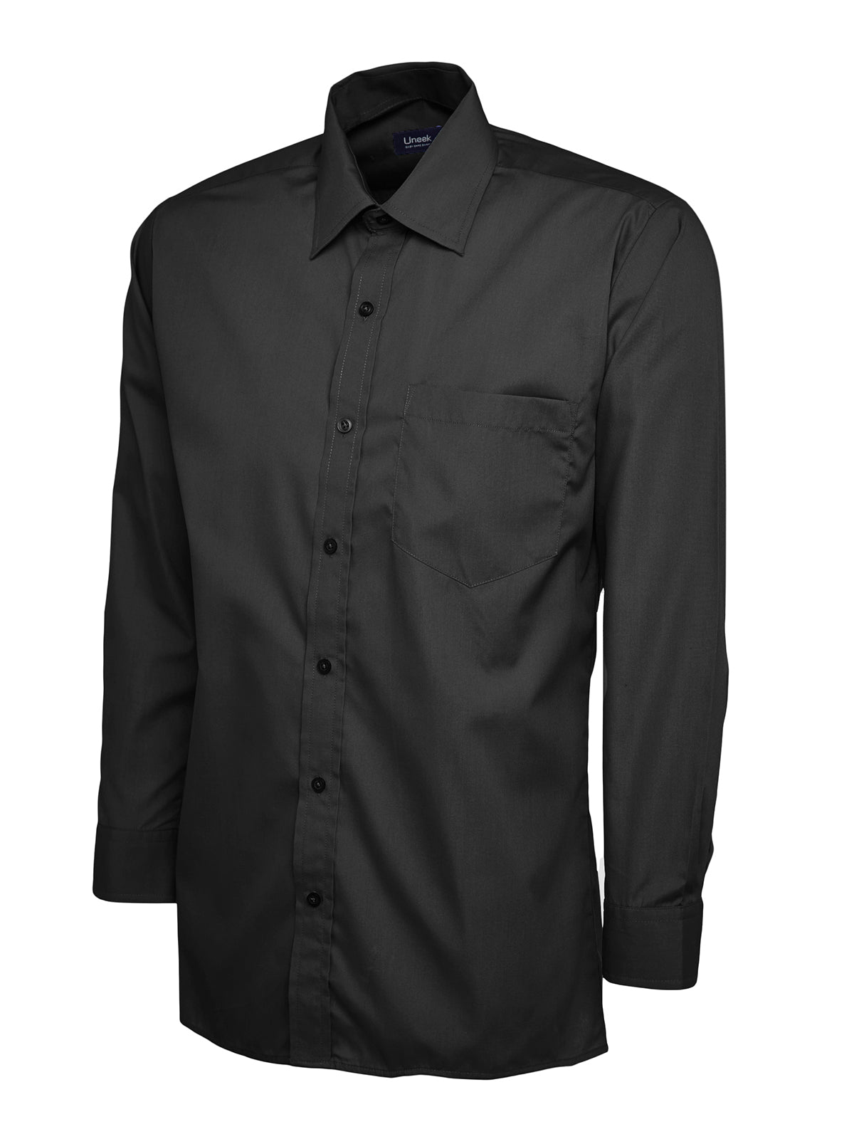 Mens Poplin Full Sleeve Shirt - Black