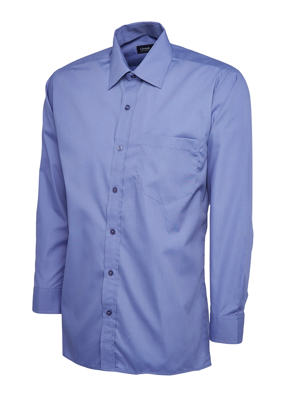 Mens Poplin Full Sleeve Shirt - Mid Blue