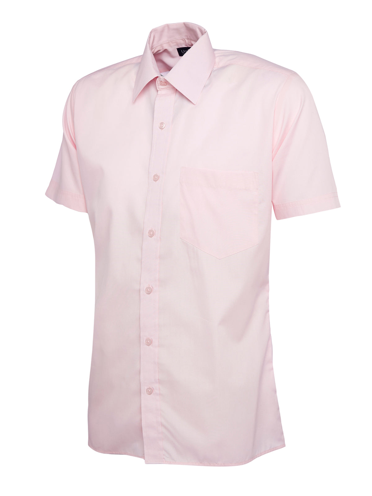 Mens Poplin Half Sleeve Shirt - Pink