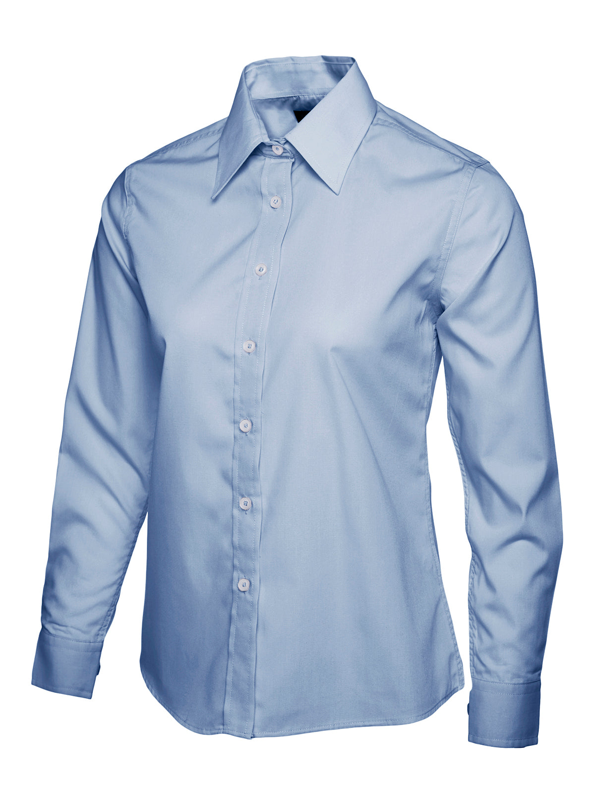 Ladies Poplin Full Sleeve Shirt - Light Blue