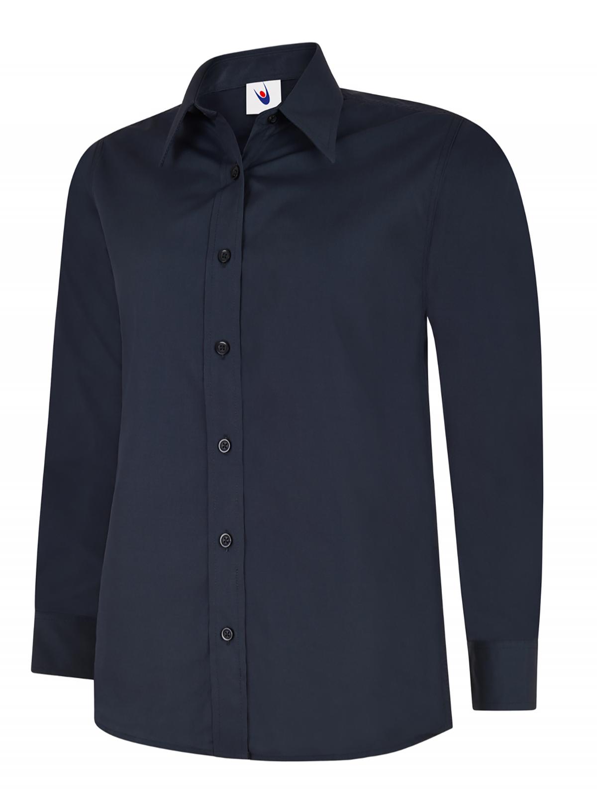 Ladies Poplin Full Sleeve Shirt - Navy