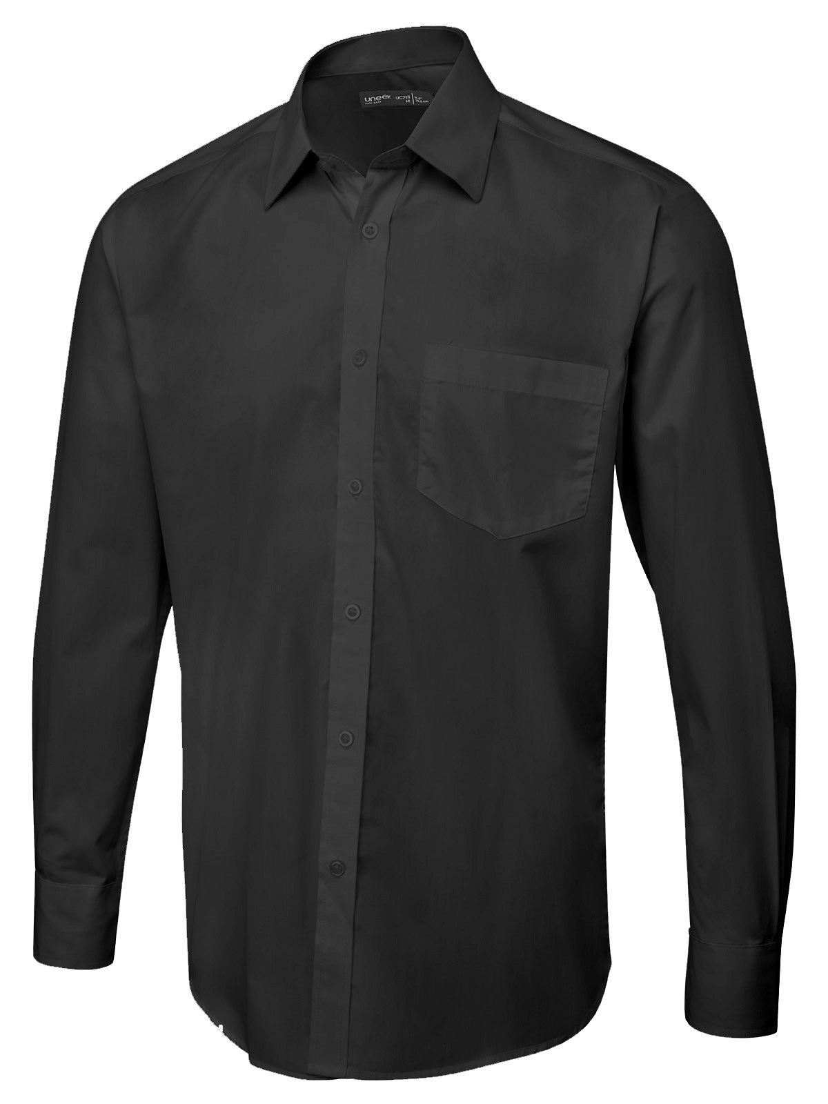 Men's Long Sleeve Poplin Shirt - Black