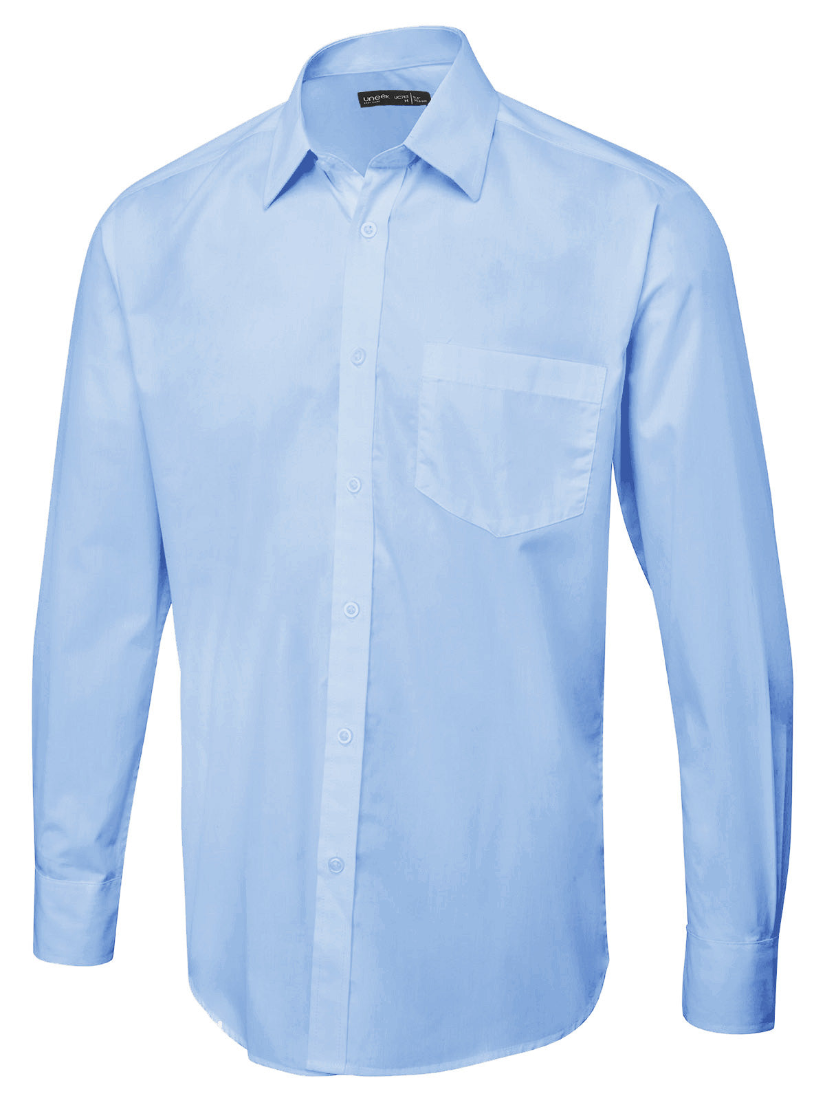 Men's Long Sleeve Poplin Shirt - Light Blue
