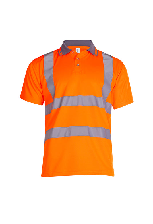Hi Viz Short Sleeve Polo Shirt - Orange